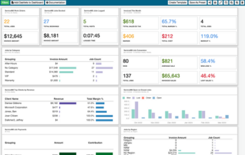 ServiceM8 business performance dashboard